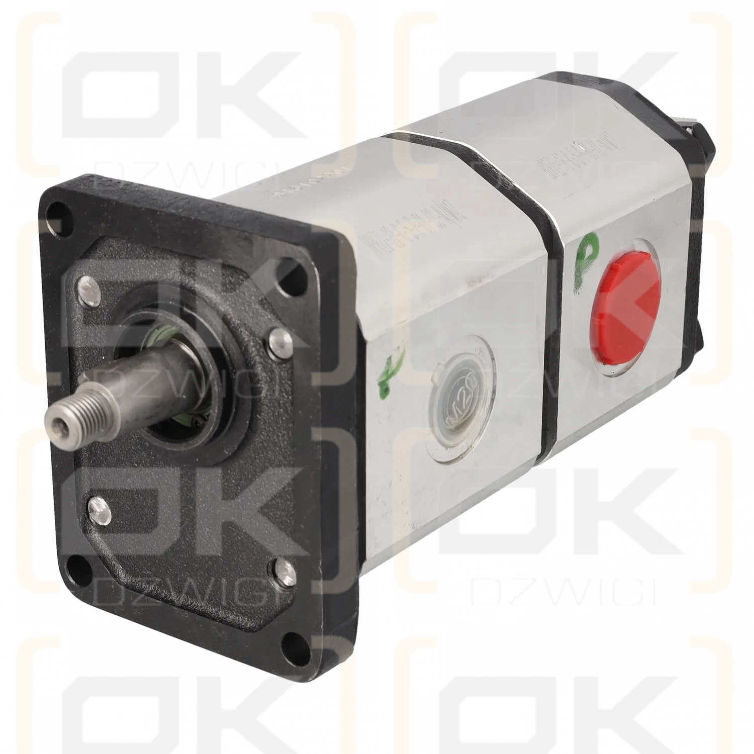 LARK 2-section gear pump, size 2/2, front, European, 82, lock, 36.5mm; 22cc/rev; 16cc/rev; right