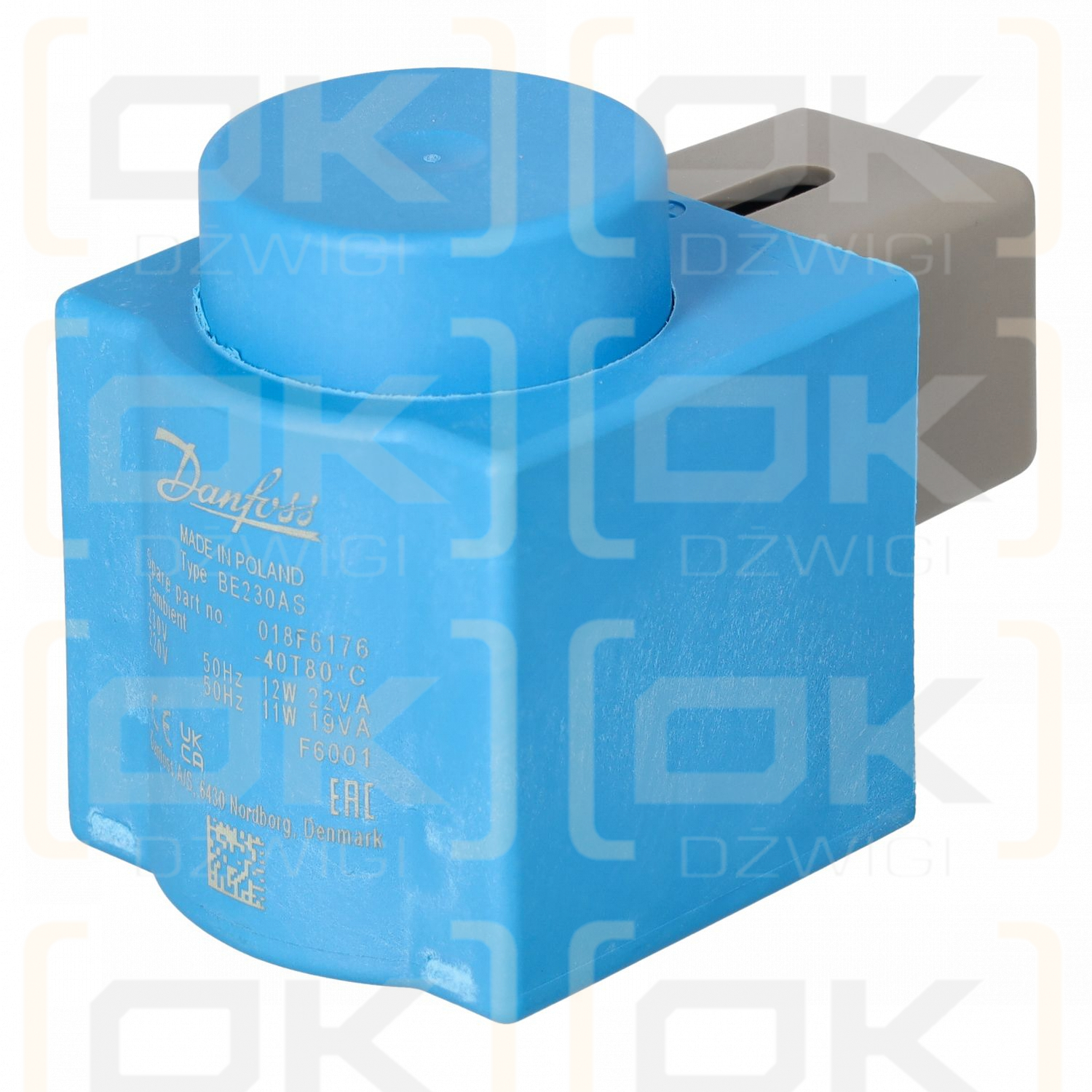 Cewka Danfoss BE230AS 220-230V AC 10W fi15 h=45/57mm Typ BB