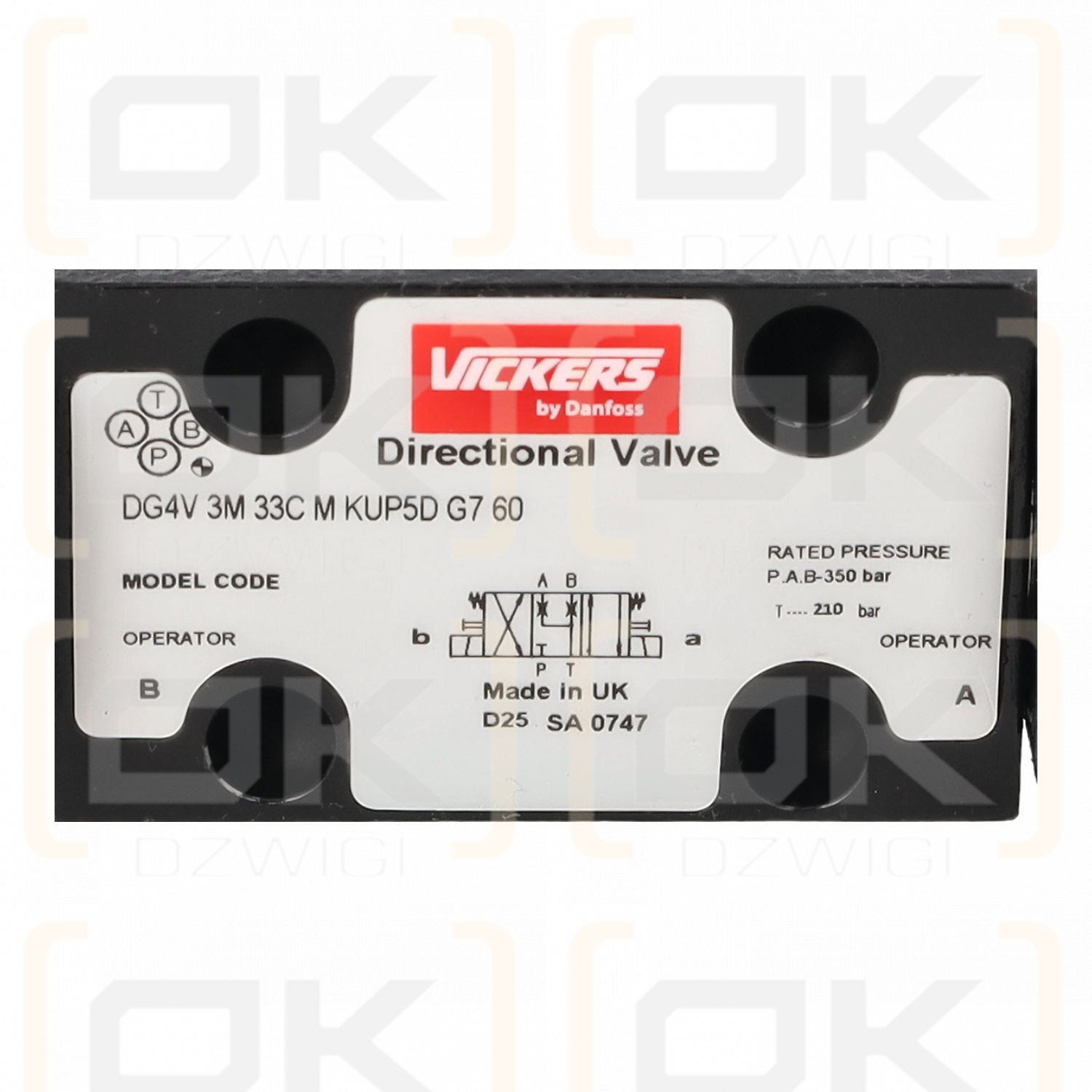 Válvula de corredera Vickers/Danfoss DG4V3M33CMKUP5DG760