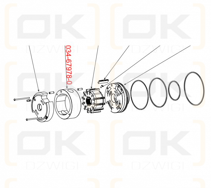 Element napędowy pompy łopatkowej Parker Denison T7