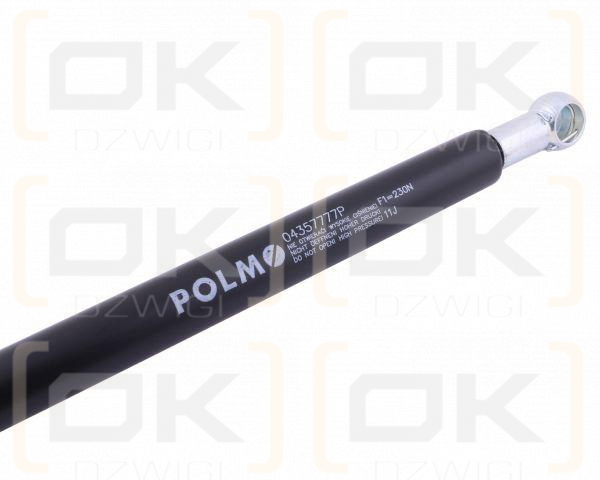 Siłownik szyby przedniej tylnej L max. 510mm 04357777P drzwi  DEUTZ POLMO