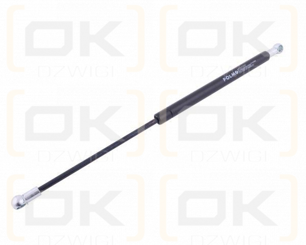 Siłownik szyby przedniej tylnej L max. 510mm 04357777P drzwi  DEUTZ POLMO
