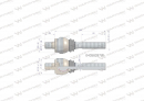 Przegub kierowniczy 202mm- M22x1,5; M22x1,5 04358287 WARYŃSKI