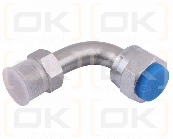 Kolanko hydrauliczne metryczne rurkowe łukowe AB 90 20/20 M20x1.5/M20x1.5 (stożki 60 stopni) 