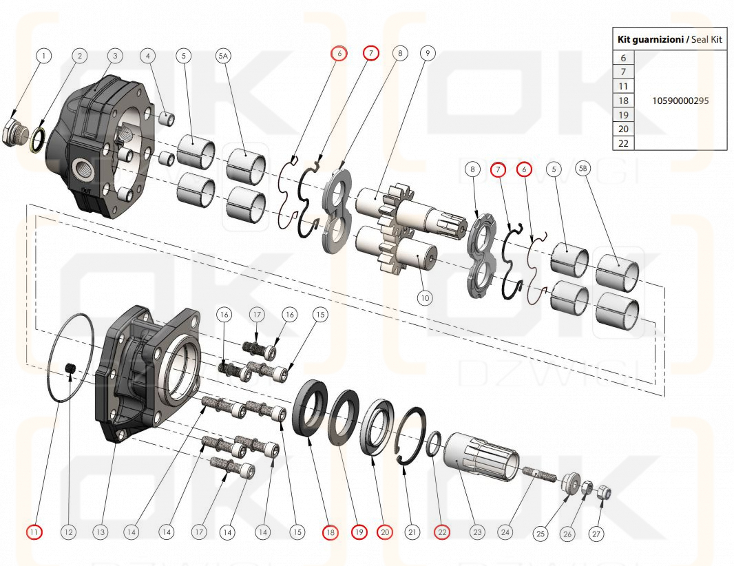 OMFB NPH Hydraulikpumpen-Reparatursatz