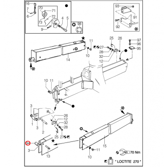 Fassi support extension guide roller