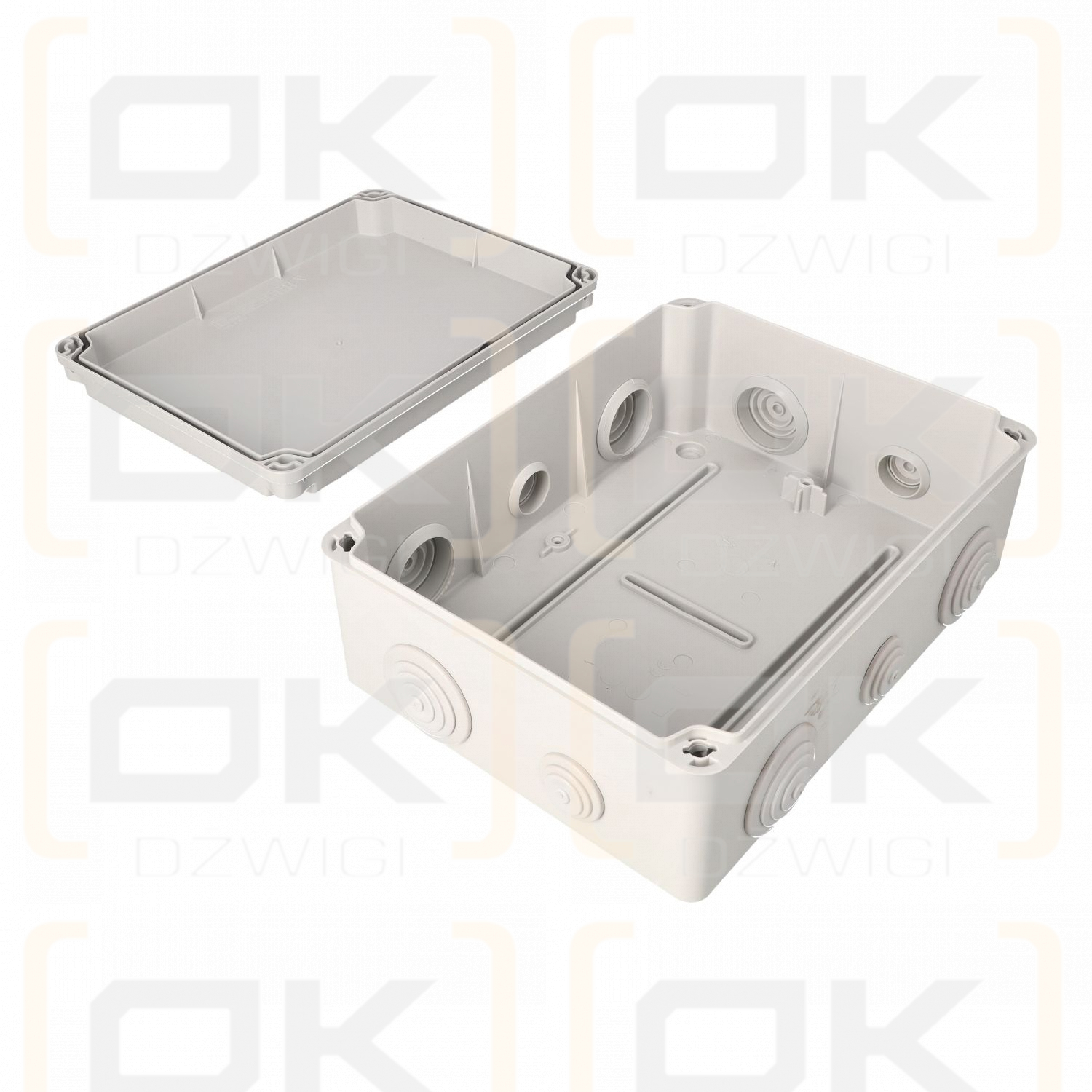 Puszka hermetyczna 241x180x95mm IP65  EV-231 10-dławnic