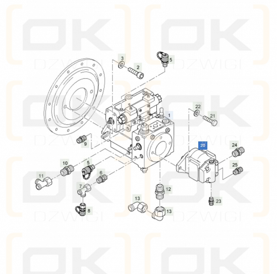 bomba de engranajes liebherr