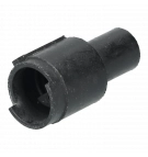 Circular connector, cable mount socket, 3 contacts, rubber body