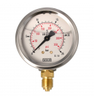 Wika pressure gauge with bottom connection G 1/4"; 0-25 bar; NS 63mm; Model 213.53