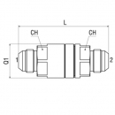 Шарнирный шарнир Alfagomma G3/4" JIC - наружный; d=30мм h=93,7мм
