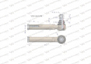 Przegub kierowniczy 212mm- M24x1,5L 126144A1 WARYŃSKI