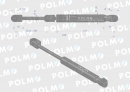 Siłownik szyby przedniej, szyby drzwi L max. 240mm 1284622C1P CASE IH POLMO