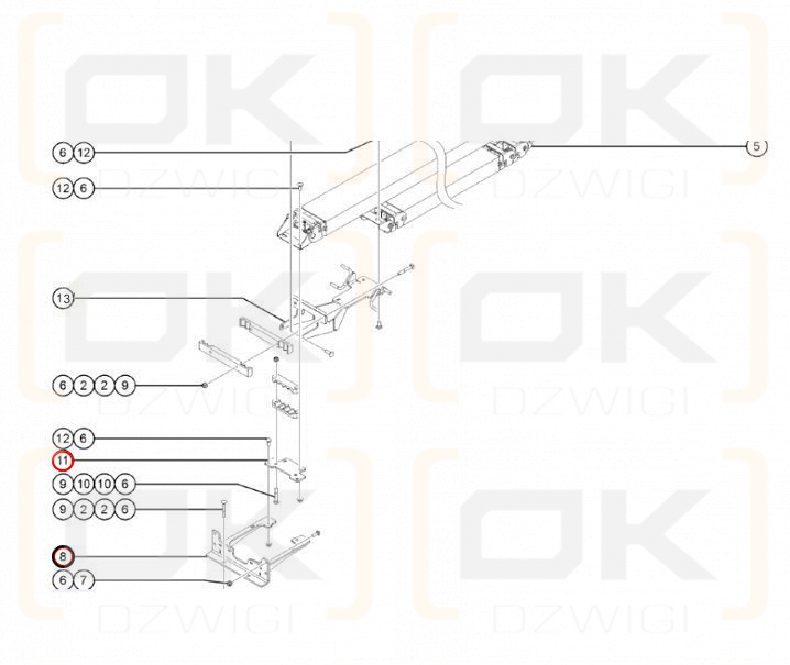 Genie Lift Cable Guide Mounting Plate