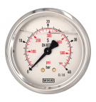 Wika pressure gauge with rear connection G 1/4"; 0-40 bar; NS 63mm; Model 213.53