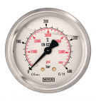 Wika pressure gauge with rear connection G 1/4"; 0-400 bar; NS 63mm; Model 213.53