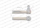 Przegub kierowniczy 183mm- M22x1,5 133743010 WARYŃSKI