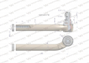 Przegub kierowniczy prawy 280mm- M24x1,5 133743617 WARYŃSKI