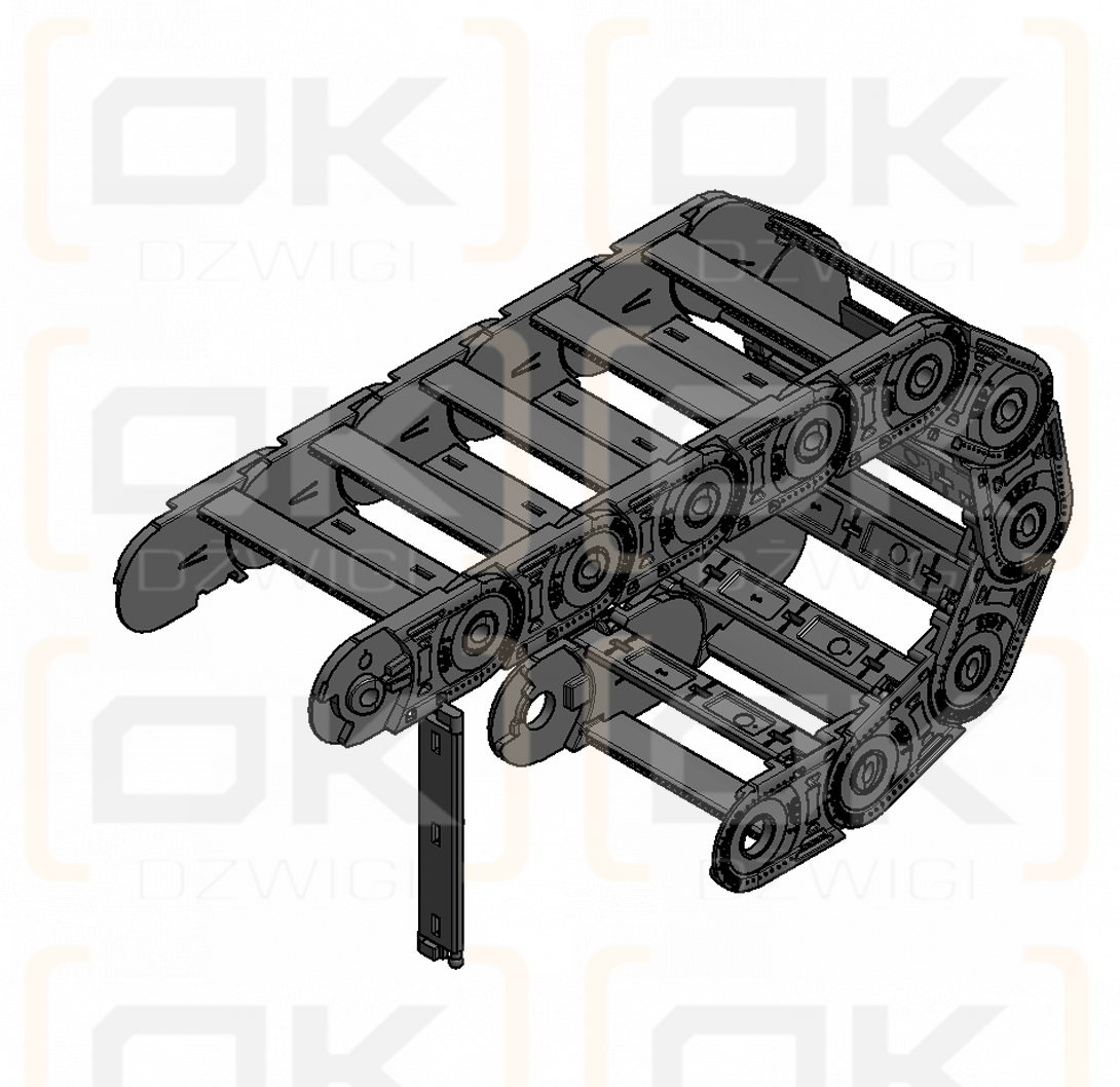 Guía de cables Kabelschlepp serie Uniflex 1455 (apertura interior)