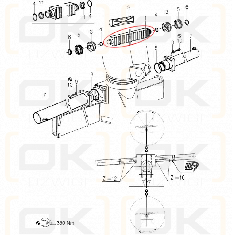 Fassi toothed rack