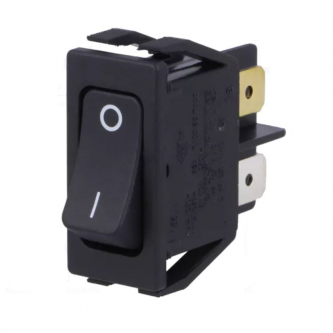 Wippschalter 27 x 12 1-0 SPST 16 (4) 250VAC Schwarz F6.3 - O