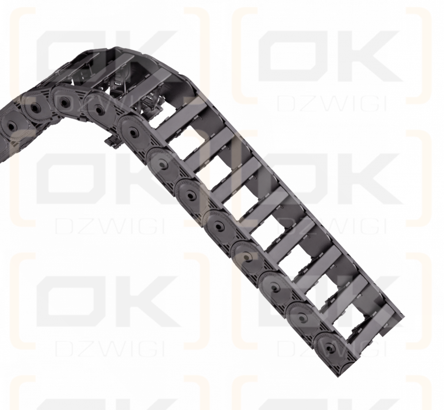 Guía de cables Kabelschlepp serie Uniflex 0555 (apertura a lo largo del radio interior)