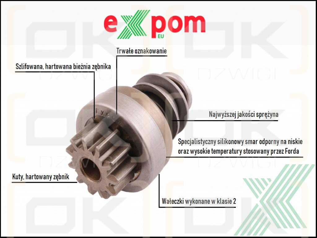 Zespół sprzęgający rozrusznika MTZ 16.903.550 (rozrusznik Iskra) EXPOM KWIDZYN eu 