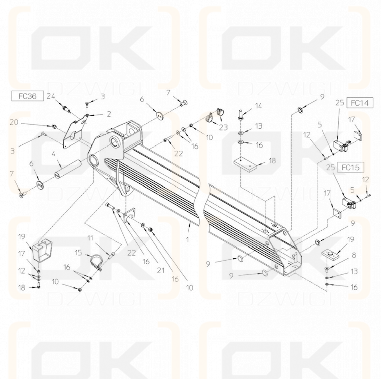 Drugie ramię podnośnika koszowego Multitel