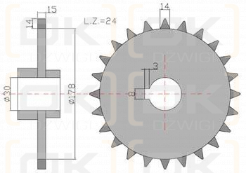 Koło Z-24. 1. fi=30 Rozrzutnik