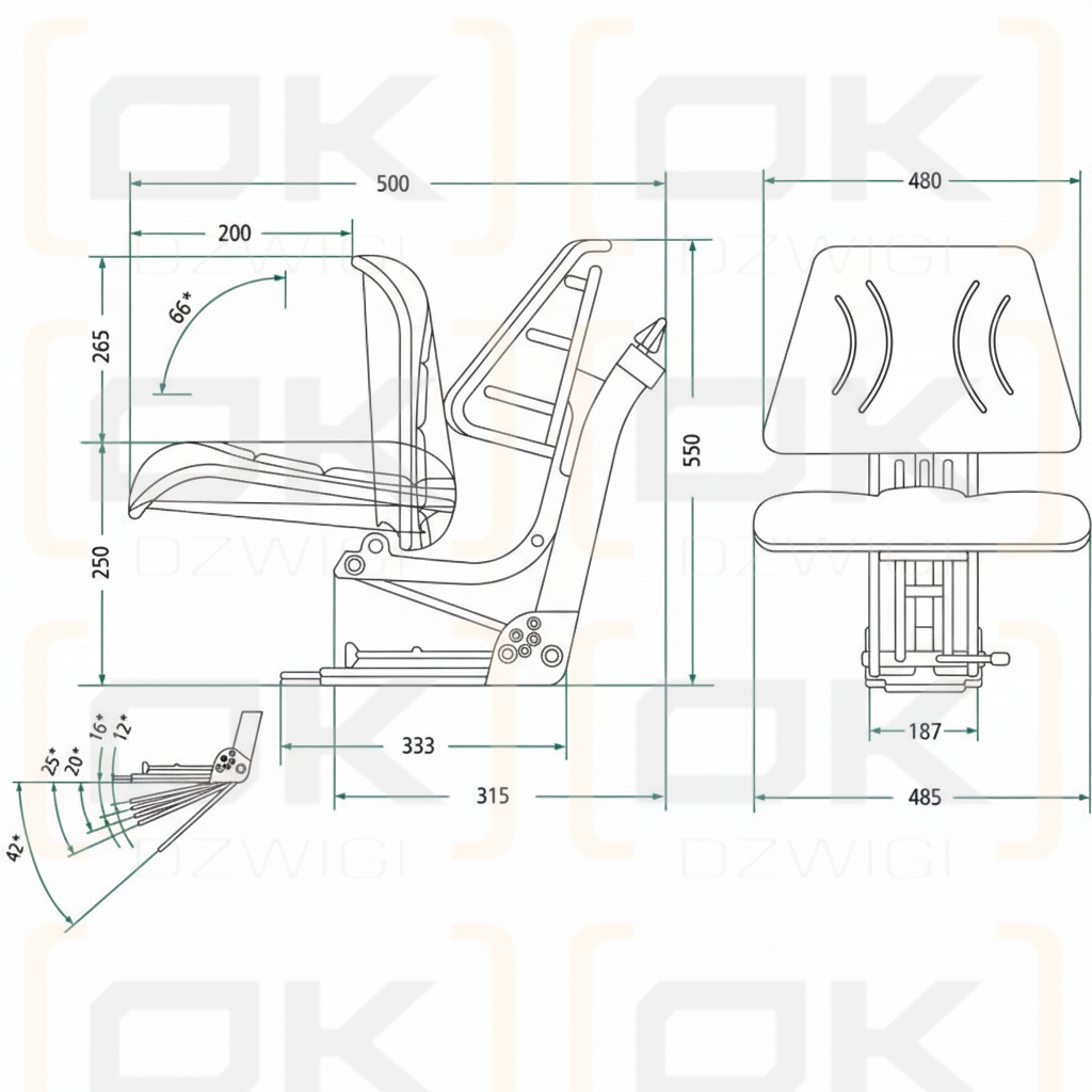 Siedzisko HDS - składane