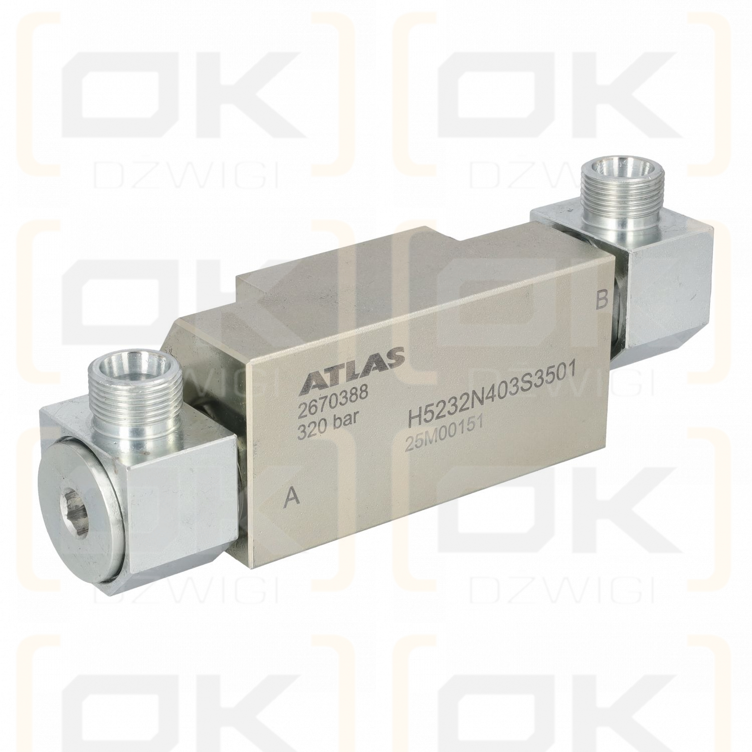 Удлинительный цилиндровый замок Atlas LHV 320/320бар M22x1,5-14S