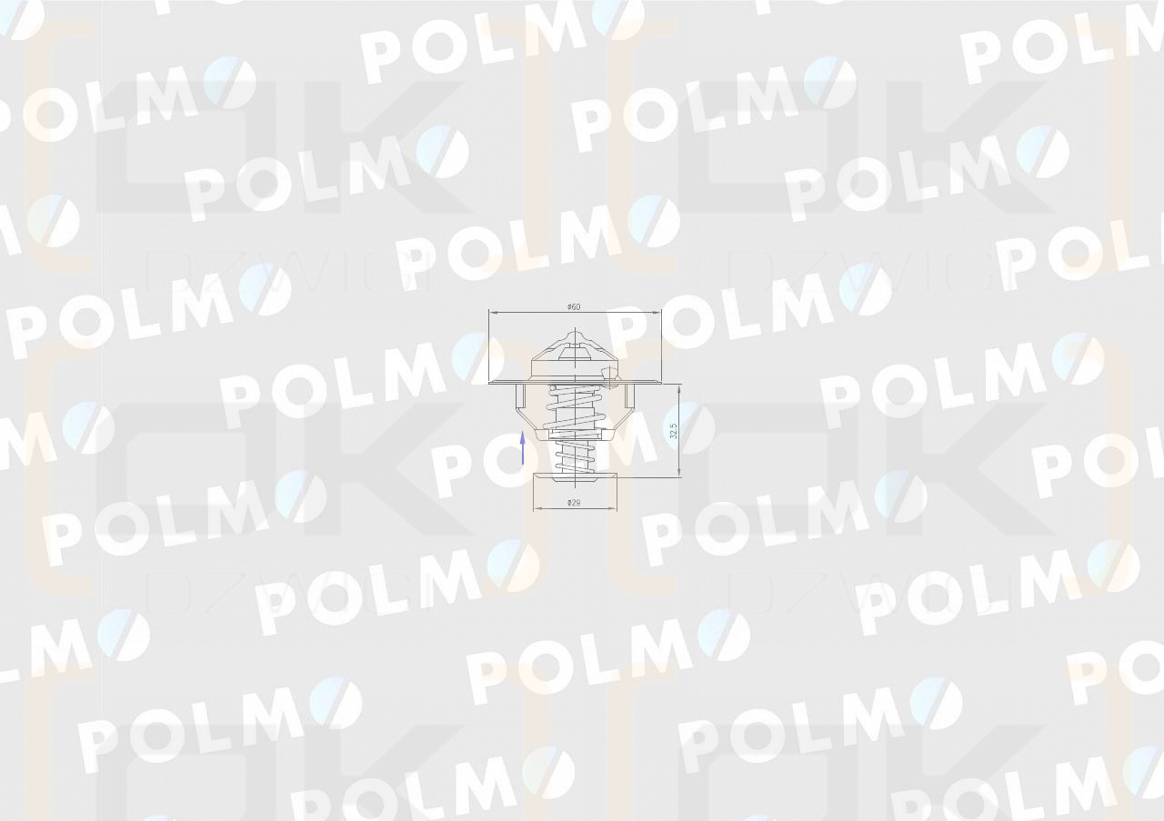 Termostat 2856543 Steyr. New Holland. Case POLMO