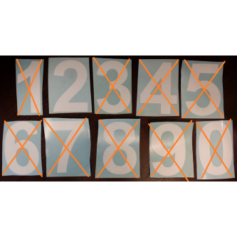 Sticker number "2" h=110 mm