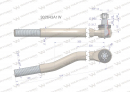 Przegub kierowniczy lewy 514mm- 1 3/8