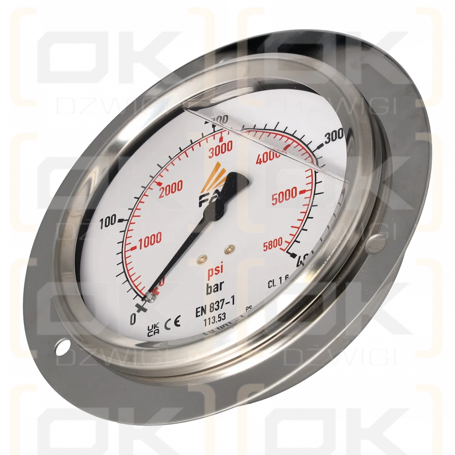 Wika Manometer mit rückseitigem Anschluss G 1/2"; 0–400 bar; NS 100 mm