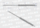 Siłownik drzwi L max. 280mm 3232937R1P CASE IH MASSEY FERGUSON POLMO