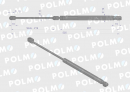 Siłownik  szyby tylnej L max. 525mm 3301920M91P MASSEY FERGUSON LANDINI POLMO