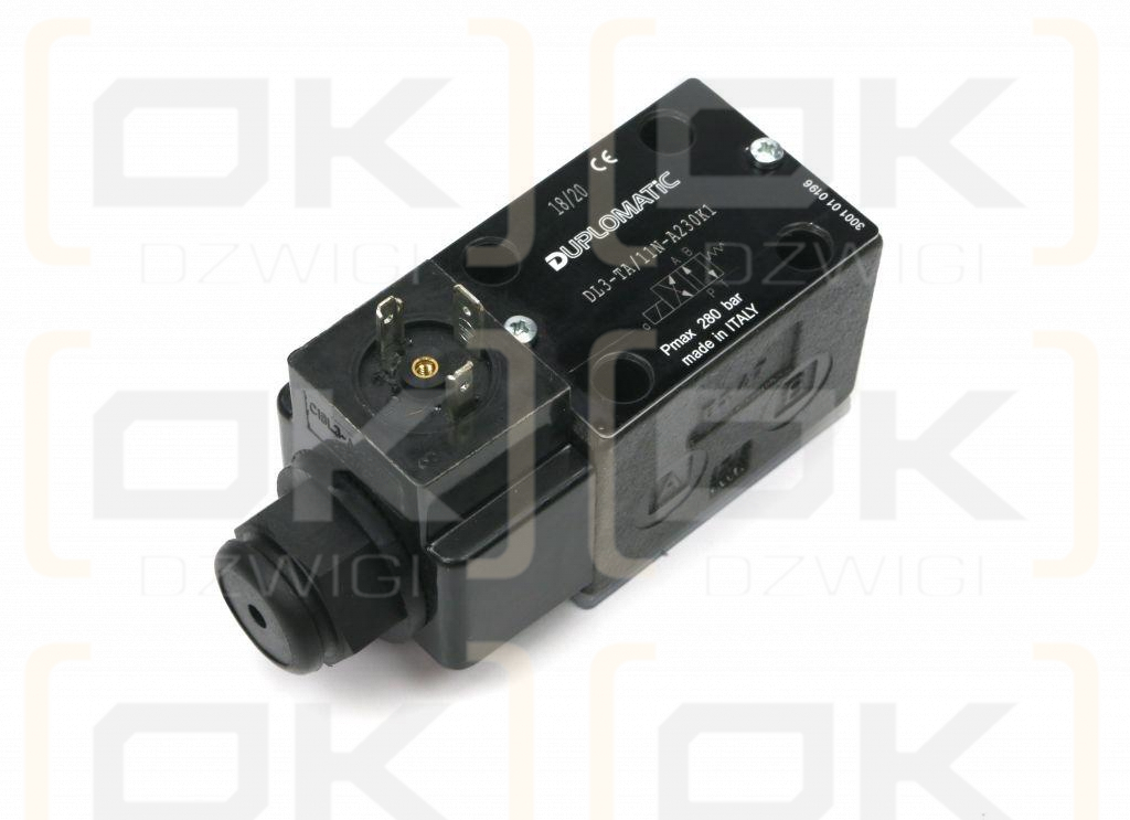Rozdzielacz (elektrozawór) DL3-TA02/11N-A230K1 230V AC Compact 280bar, 50l/min Duplomatic