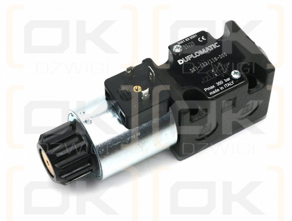 Rozdzielacz (elektrozawór) DS3-SA2/11N-D12 12V DC (cewka x 1) Heavy 350bar. 100l/min Duplomatic