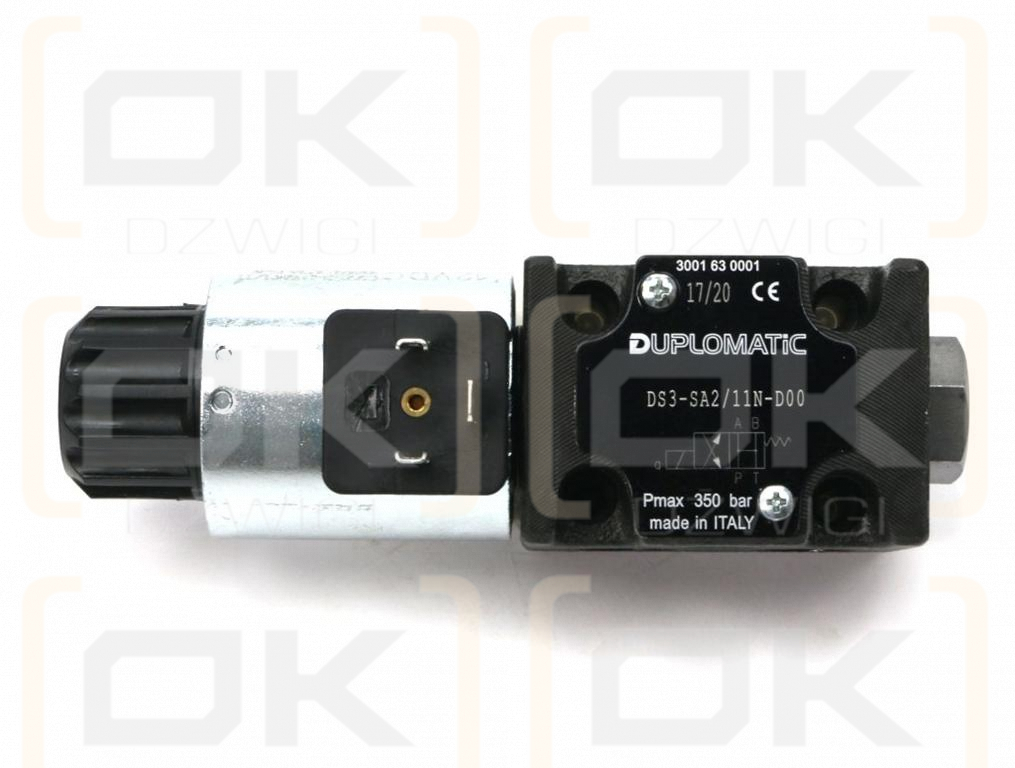 Rozdzielacz (elektrozawór) DS3-SA2/11N-D24 24V DC (cewka x 1) Heavy 350bar. 100l/min Duplomatic