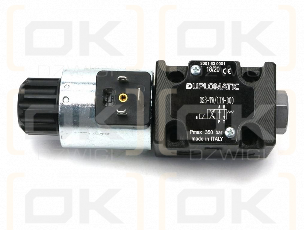 Rozdzielacz (elektrozawór) DS3-TA02/11N-D24 24V DC (cewka x 1) Heavy 350bar. 100l/min Duplomatic
