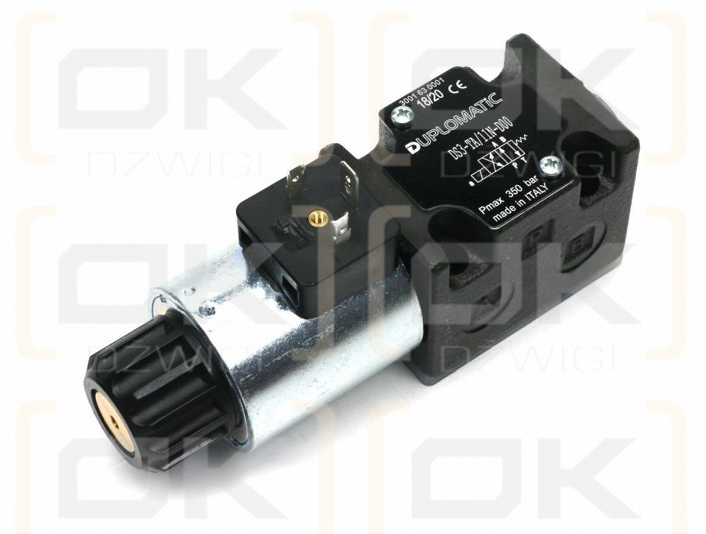 Rozdzielacz (elektrozawór) DS3-TA02/11N-D24 24V DC (cewka x 1) Heavy 350bar. 100l/min Duplomatic