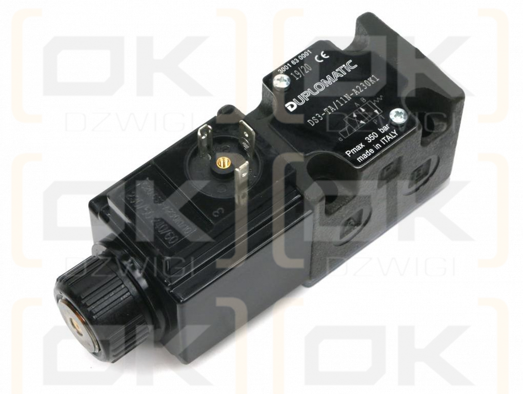 Rozdzielacz (elektrozawór) DS3-TA02/11N-A230K1 230V AC Heavy 350bar, 100l/min Duplomatic