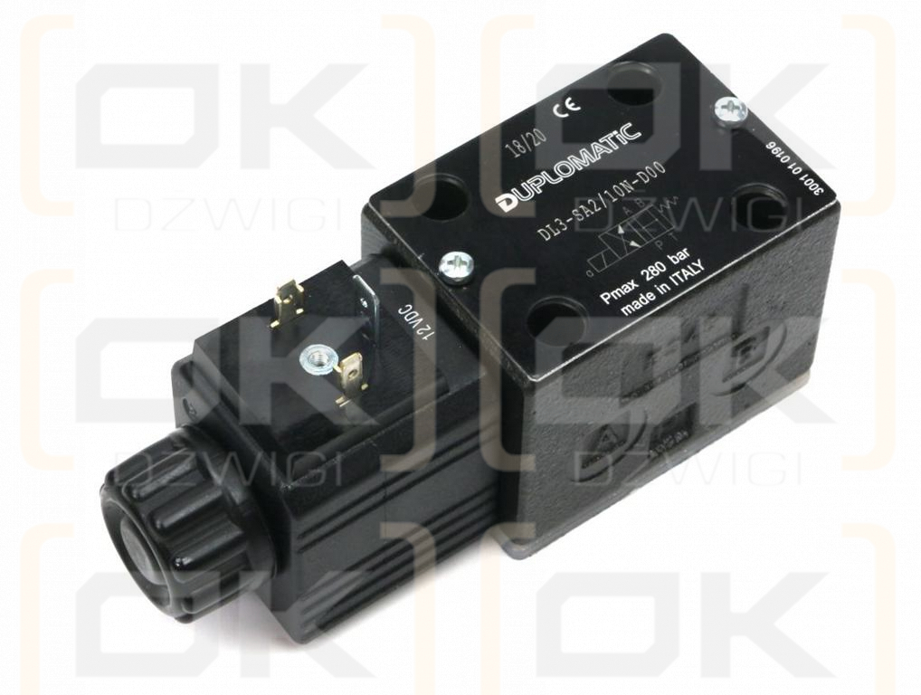 Rozdzielacz (elektrozawór) DL3-SA2/10N-D12 12V DC (cewka x 1) Compact 280bar. 50l/min (do Opryskiwacza) Duplomatic