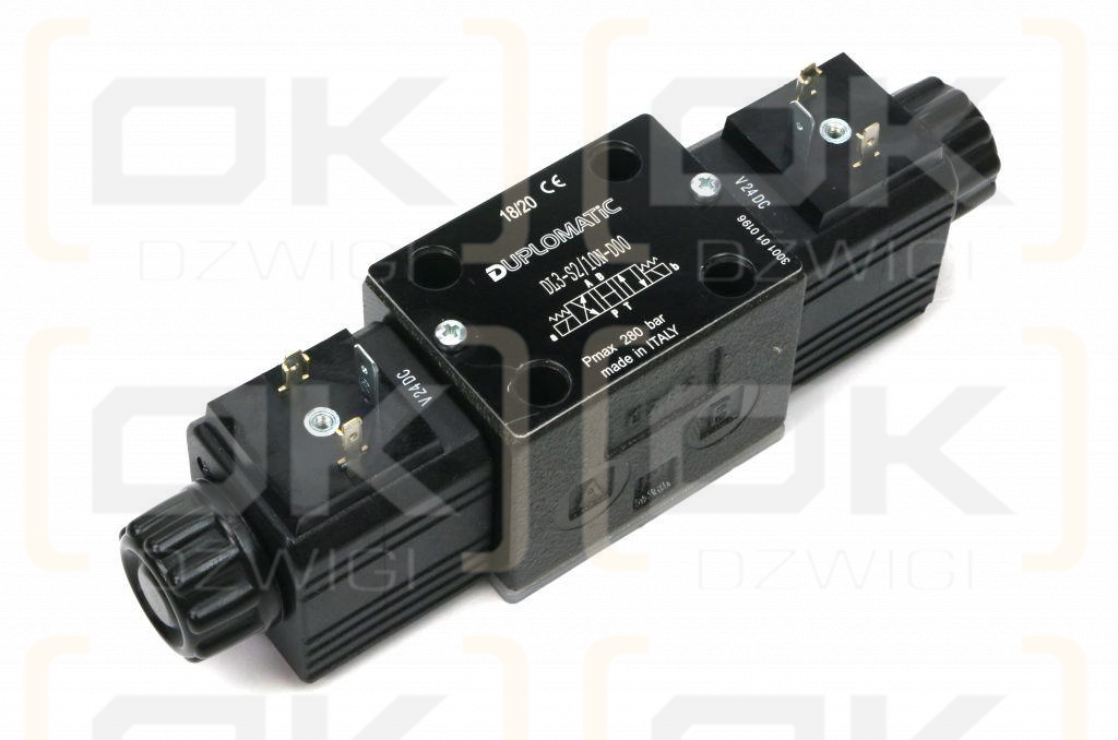 Rozdzielacz (elektrozawór) DL3-S2/10N-D24 24V DC (cewka x 2) Compact 280bar. 50l/min Duplomatic