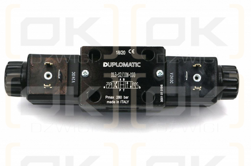 Rozdzielacz (elektrozawór) DL3-S2/10N-D24 24V DC (cewka x 2) Compact 280bar. 50l/min Duplomatic