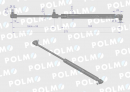 Siłownik drzwi L max. 275mm 3476027M1P MASSEY FERGUSON POLMO