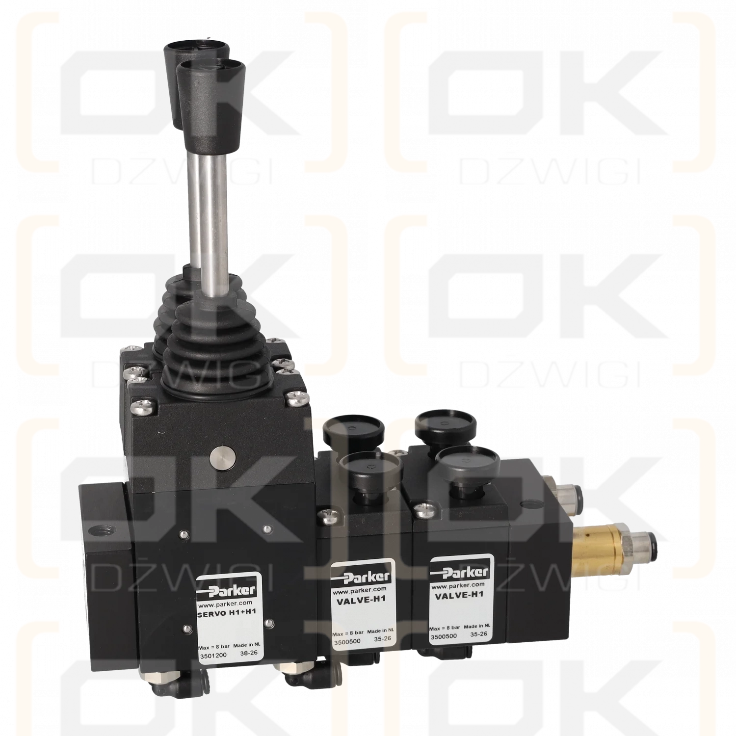 Parker Servo H1+H1-4+2xValve H1-4+CFH6 pneumatic joystick