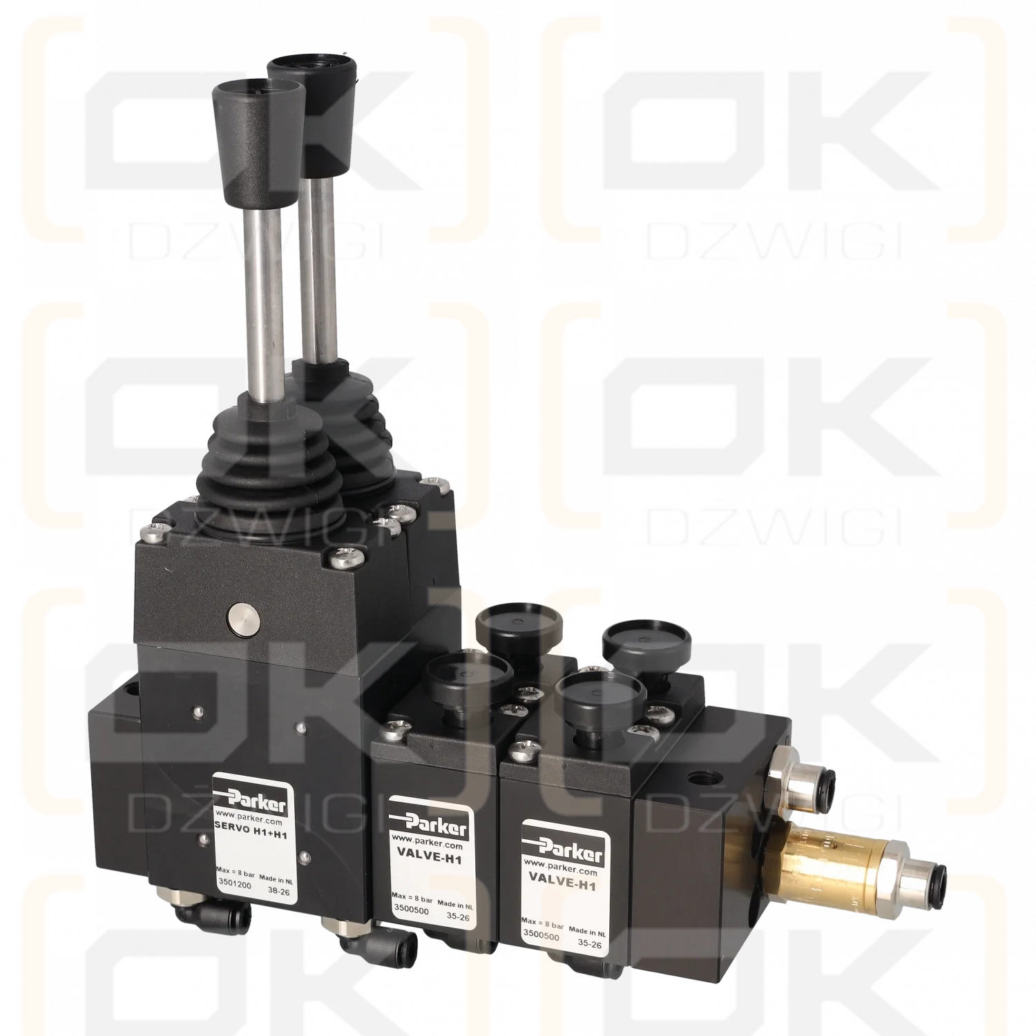 Parker Servo H1+H1-4+2xValve H1-4+CFH6 pneumatic joystick