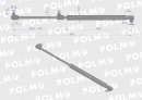 Siłownik maski L max. 885mm 65415045 MASSEY FERGUSON POLMO